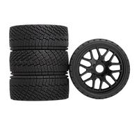 kowaku 4 Piezas Neumáticos para Coche RC Ruedas de Simulación Piezas de Recambio Accesorios para Vehículos Hechos de PP para Estabilidad Adecuado para Modeli, Negro