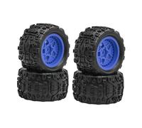 kowaku 4 Piezas Neumáticos RC para Coche Teledirigido Llantas Juego Ruedas Accesorios Repuestos Material Caucho Y PP Diseño Dentado Adecuados para Modelos a, Azul