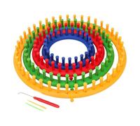 kowaku 4 Piezas Telar Redondo para Tejer Telares Circulares Ligero Máquina para Tejer Manual Herramienta Portable de Punto Y Ganchillo Hecho de PP Resistente