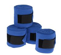 kowaku 4 Piezas Venda para Piernas de Caballo Banda Ecuestre Protector Fleece Doble Cara Cierre Ajustable Adecuada para Ejercicio Monta Transporte Entre, Azul