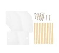 kowaku 6 Piezas Etiquetas para Cestas Etiquetas Organizadoras para Botes Acrílicas Removibles para Cubos de Tela Escriturables Aptas para Despensa Oficina Au, Style B