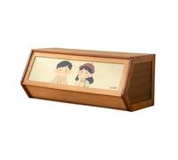 kowaku Armario de Almacenamiento Apilable Gabinete Organizador Cajonera de Bambú con Estructura Rectangular y Puerta Abatible Frontal para Acceso Rápido, Grande/70cm De Largo/Modelo B, Marrón Té