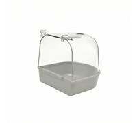 kowaku Baño para Pájaros Contenedor de Aves Caja de Baño para Jaula Taza de Agua Accesorio Colgante de PVC Estable Transparente Ayuda al Cuidado de Plumas, White
