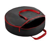kowaku Bolsa de Almacenamiento para Corona Navideña con Manijas Material Impermeable Fácil de Limpiar Oxford 210D Adecuada para Uso en, Negro-1 76x20cm