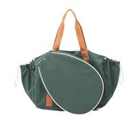 kowaku Bolso de Bádminton Funda Bandolera Bolsa Portaequipaje Compartimentos Organizadores Correa Ajustable Adecuado para Fitness Entrenamientos Excursiones, Verde Oscuro