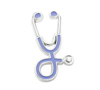kowaku Broche Pin Broche Distintivo Joya Médica Accesorio Portátil en Aleación Resistente con Diseño Atractivo Adecuado para Enfermería Doctoras Bolsos Decor, Púrpura Plateado