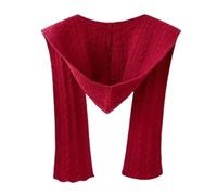 kowaku Bufanda con capucha, pañuelo para cabeza, suave y cálida para caminar, esquiar y tener citas en invierno, Rojo