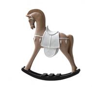 kowaku Caballo Decorativo de Estatua Escultura Figura Adorno en Resina con Presencia Serena y Textura Tallada para Resaltado Animal en Mesa Auxiliar Adecuado, Nogal, Tipo A