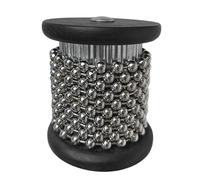 kowaku Cabasa de Mano Portátil, con Cadena de Cuentas de Metal, para Actuaciones en