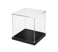 kowaku Caja Acrílica Transparente Alta Transparencia Expositor Metacrilato Colecciones Base Resistente Vitrina Expositora para , 15x30 Cm Ancho X Largo , 50 Cm Alto , Base De Alambre Estirado