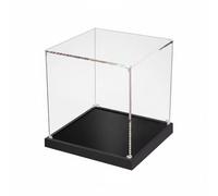 kowaku Caja Acrílica Transparente Alta Transparencia Expositor Metacrilato Colecciones Base Resistente Vitrina Expositora para , 15x25x60 Cm Largo X Ancho X Alto , Base Negra