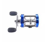kowaku Carrete de Pesca con Cuerpo de Aluminio Soporte de Cobre Estructura Metálica y Recuperación Suave Función contra Humedad para Pescar en Bote Mar Ambientes Humedos Peso, Azul, CL50