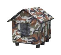 kowaku Casa para Gato Exterior Refugio Aislado Impermeable Resistente a Viento Y Lluvia con Puerta Protección Fabricado en PVC Y EVA Adecuado para Jardín por, Multicolor