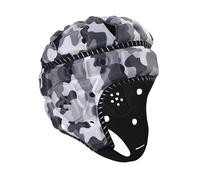 kowaku Casco de Rugby, Gorra Deportiva, Casco de Scrum, Protector de Cabeza Cómodo Y Anticolisión, Talla Infantil, Ideal para Entrenamiento de Fútbol, Blanco y Negro
