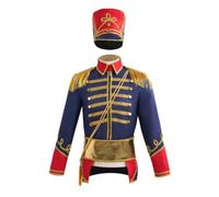 kowaku Chaqueta Chaqueta para Caracterización con Sombrero Escénico Uniforme Banda Ceremonial Disfraz Militar para Cosplayers, Actores, Halloween, XXL