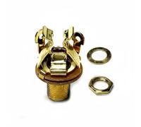kowaku Conector de Entrada para Bajo Conector Mono para Guitarra Terminal de Salida de Bajo Enchufe de Instrumento Estructura Resistente Adecuada para Reemplazo Estudio y Escenarios Musicales, Dorado
