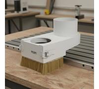 kowaku Cubierta de Polvo para Husillo CNC Cepillo Protector Escobilla Soporte de Extracción de Polvo Hierro Robusto con Cepillo Antipolvo Preciso Adecuado , 100MM , Hierro Blanco Push-pull