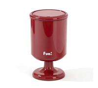 kowaku Cubo de Basura con Pedal Papelera Contenedor Bote con Tapa a Presión Estilo Cáliz con Base Alta y Porta Bolsas Integrado Adecuado para Salón Dormitorio Cocina, Red