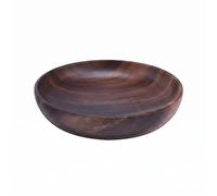 kowaku Cuenco de Madera Tazón Recipiente Vajilla Multiuso para Ensaladas Arroces y Tentempiés Acabado Pulido y Borde Redondeado Adecuado para Comidas Diarias, 20 Cm Diámetro X 4.5 Cm Altura