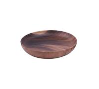 kowaku Cuenco de Madera Tazón Recipiente Vajilla Multiuso para Ensaladas Arroces y Tentempiés Acabado Pulido y Borde Redondeado Adecuado para Comidas Diarias, 25 Cm Diámetro X 4.5 Cm Altura