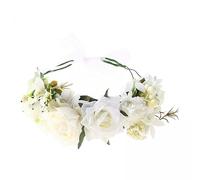kowaku Diadema Floral Corona Guirnalda Mujer con Cinta Ajustable de Tela y Flores Artificiales Adecuada para Bodas Fiestas y Regalos de Damas de Honor