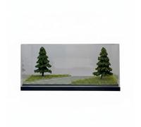 kowaku Diorama Vial Base Negra Caja Diorama 1/64 Césped Artificial Escena Miniatura