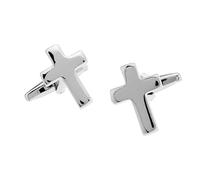 kowaku Gemelos Cruz para Hombre con Diseño Religioso en Latón Elegante Accesorio para Camisas Adecuado para Boda Servicio Religioso Formal Regalo