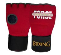 kowaku Guantes de Boxeo Artes Marciales Entrenamiento de Media Palma Elásticos Protección de Muñeca Poliéster Adecuados para Adultos Hombres Boxeo Fi, Rojo