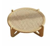kowaku Hamaca para Gatos Cama Elevada Rascador Columpio Sofá con de Sisal y Armazón de Madera Confort Veraniego y Zona de Entretenimiento Adecuada para Sala, L Capa Única Sisal