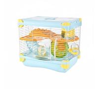 kowaku Jaula para Hámster Funcional con Varios Niveles Ruedas para Correr de Ventilación y Puerta Amplia Adecuada para Familias con Mascotas Decoración del Hogar, Azul, 1-Capa 617
