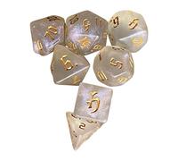 kowaku Juego de 10 D4 Dice Family Games Accesorios de Juego de Mesa para RPG, Oro, Oro2