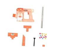 kowaku Juguete Aspiradora para Niños Aspiradora Limpiador Herramienta Accesorio con Función Eléctrica de Succión 3 Boquillas para Suelos Rincones Y Papeles M, Naranja