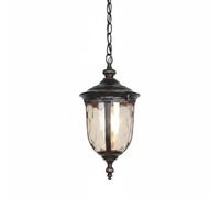kowaku Lámpara Colgante Exterior Farol Colgante Linterna Colgante Colgante Pantalla de Vidrio Translúcido Texturado Que la Luz y Aporta Estilo Adecuada para