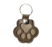 kowaku Llavero con Forma de Pata de Perro y, Colgante Decorativo de Piel sintética para Bolso, Llavero con Pelo de Mascota, Regalo para Amantes de los, Marrón Oscuro