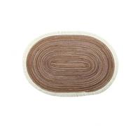 kowaku Mantel Individual Trenzado Ovalado Salvamanteles Aislante Textil Poliéster con Flecos para Mesa Comedor Uso Diario Hogar, Marrón