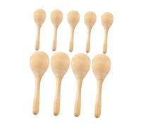 kowaku Maracas de madera percutidas a mano Maracas pintadas a mano Maracas en sin terminar para regalo de cumpleaños, 9 Uds.