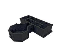 kowaku Modelo de Terreno Laberinto Compacto para Juego de Mesa Accesorio de Escenario Miniatura Decorativo Fabricado en PP con Diseño Detallado Escenario Ade, Negro