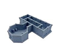 kowaku Modelo de Terreno Laberinto Compacto para Juego de Mesa Accesorio de Escenario Miniatura Decorativo Fabricado en PP con Diseño Detallado Escenario Ade, Plata
