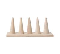 kowaku Organizador de Anillos en Forma de Cono de Madera, Soporte para Anillos de, Estante de Almacenamiento de Joyas para encimera