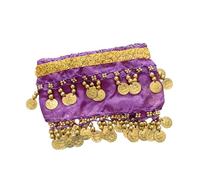 kowaku Pañuelo para Danza del Vientre para Perro con Lentejuelas Faja Creativa Falda Ligera Accesorio Divertido Material Poliéster Adecuado para Perros en Fi, PÚrpura