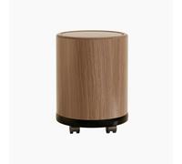kowaku Papelera con Tapa Bote de Basura Cubo de Residuos Cesto de Desechos Estructura Estable en Plástico PP con 6L Adecuada para Hogar Estudio Sala de Lectura Área de Trabajo, Deluxe Lid-wheels