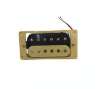 kowaku Pastilla de Guitarra Eléctrica Humbucker Doble Bobina Pastilla de Puente Pastilla de Mástil Set Reemplazo Diseño Silencioso Antirruido Material Metal, 52MM, Puente