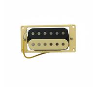 kowaku Pastilla de Guitarra Eléctrica Humbucker Doble Bobina Pastilla de Puente Pastilla de Mástil Set Reemplazo Diseño Silencioso Antirruido Material Metal, 50MM, Cuello
