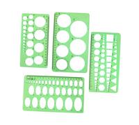 kowaku Plantillas de dibujos geométricos Regla de geometría Reglas de dibujo versátiles para ingeniería Matemáticas Red de diseñadores de habilidades, 4 Piezas