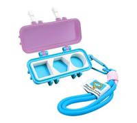 kowaku Porta Tiza de Billar Multifuncional con Compartimentos Caja Organizadora Colgante de PP Almacenamiento Portátil para Accesorios Adecuado para Reg, Azul