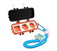 kowaku Porta Tiza de Billar Multifuncional con Compartimentos Caja Organizadora Colgante de PP Almacenamiento Portátil para Accesorios Adecuado para Reg, Naranja