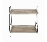 kowaku Rack Almacenamiento Dos es sin Montaje Rack para Encimera Multiusos Estantería para Baño, Espacios Pequeños, Amarillo Claro
