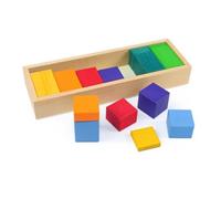 kowaku Rainbow Bloques de Construcción Madera Apilable Juguete Educativo Geométrico Promueve Razonamiento Lógico y Coordinación Manual para Niños en Ambiente Hogareño O Escolar, Irregular