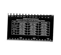 kowaku Regla de Cuerdas para Guitarra Medidor de Altura Medidor de Acción Herramienta de Reparación Reutilizable Portátil Fabricada en Metal Adecuada para Mú, Negro