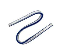 kowaku Regla Flexible Patchwork Curva Goma Herramienta Dibujo Medición Doble Lado Adecuada para Ingeniería de Proyectos Arquitectura Oficina Confección, 30 CENTIMETROS